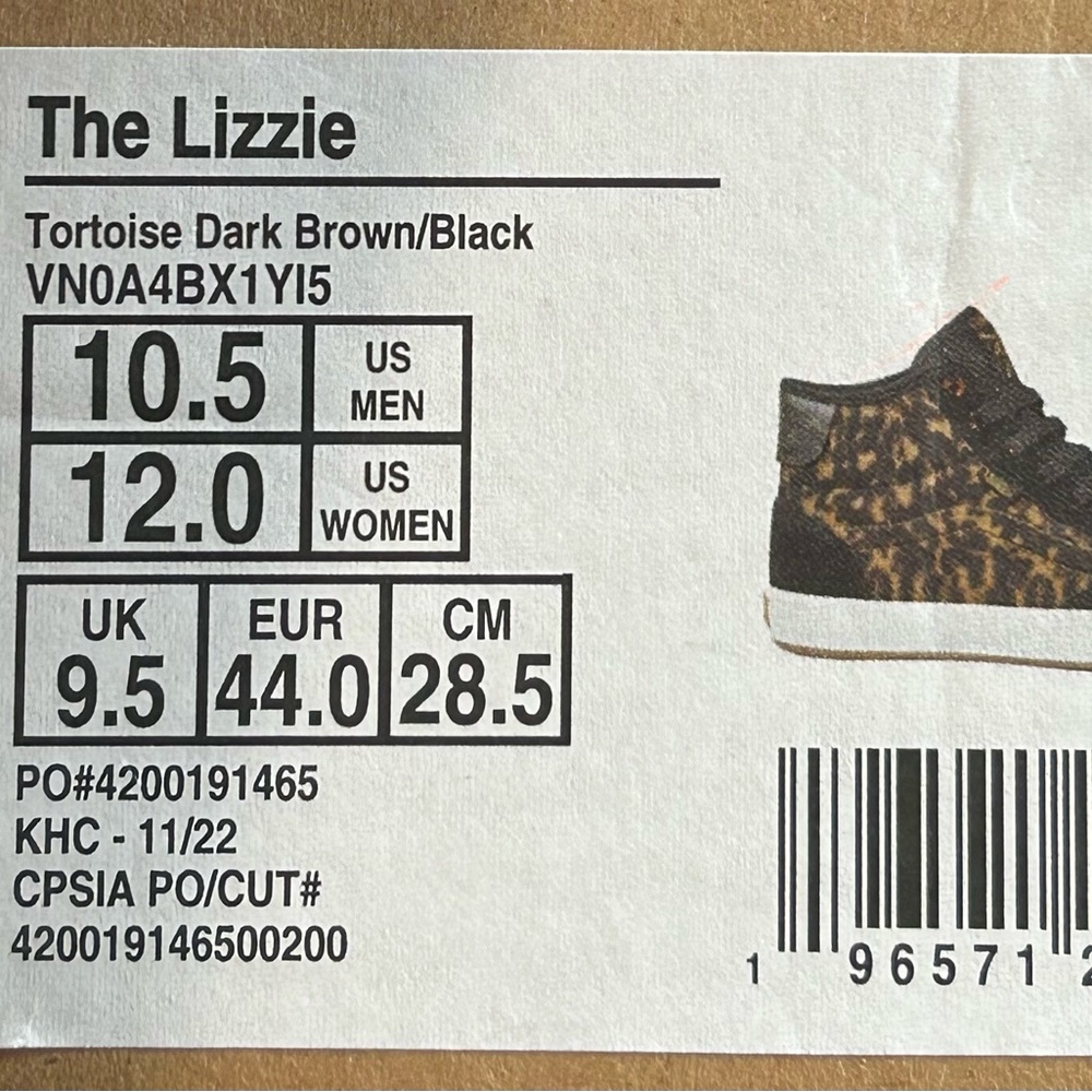 Vans The Lizzie Tortoise Dark Brown Black Shoes - Picture 9 of 9